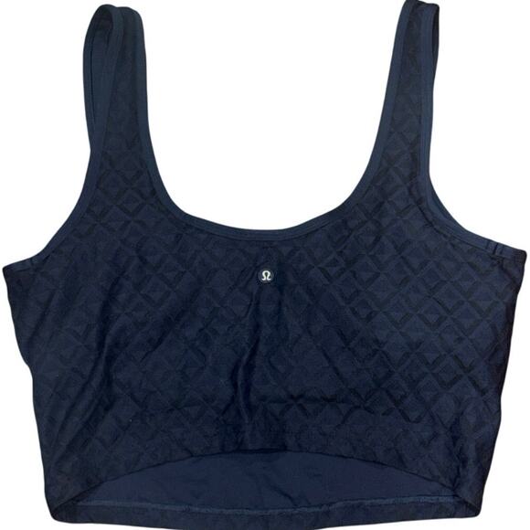 NWT Lululemon Large Textured Mesh Tank Club Blue Tennis Top Medium Support Bra - Picture 11 of 14